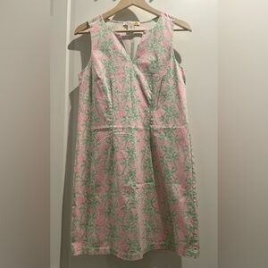 C&C California Pink and Green Floral Dress
